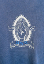 Camiseta de corte regular lavada con logo infinito y cruz bordada | MWM [PS_COLORS:BLUE]