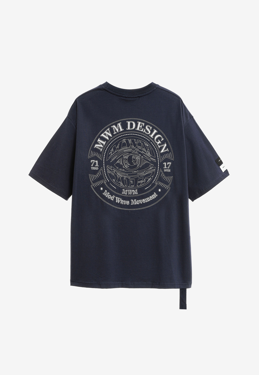 Camiseta de corte regular con motivo Eye MWM bordado en pecho y espalda | MWM [PS_COLORS:BLUE]