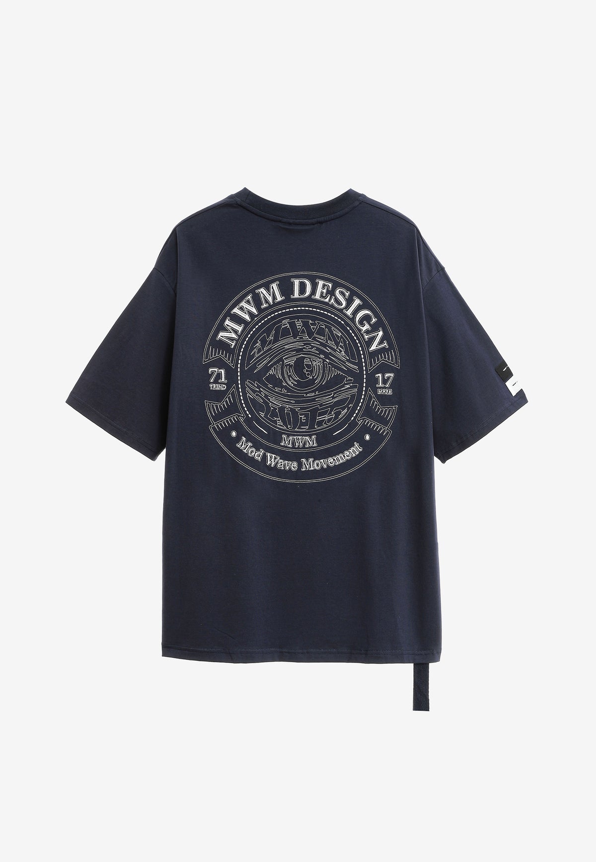 Camiseta de corte regular con motivo Eye MWM bordado en pecho y espalda | MWM [PS_COLORS:BLUE]