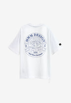 Camiseta de corte regular con motivo Eye MWM bordado en pecho y espalda | MWM [PS_COLORS:WHITE]