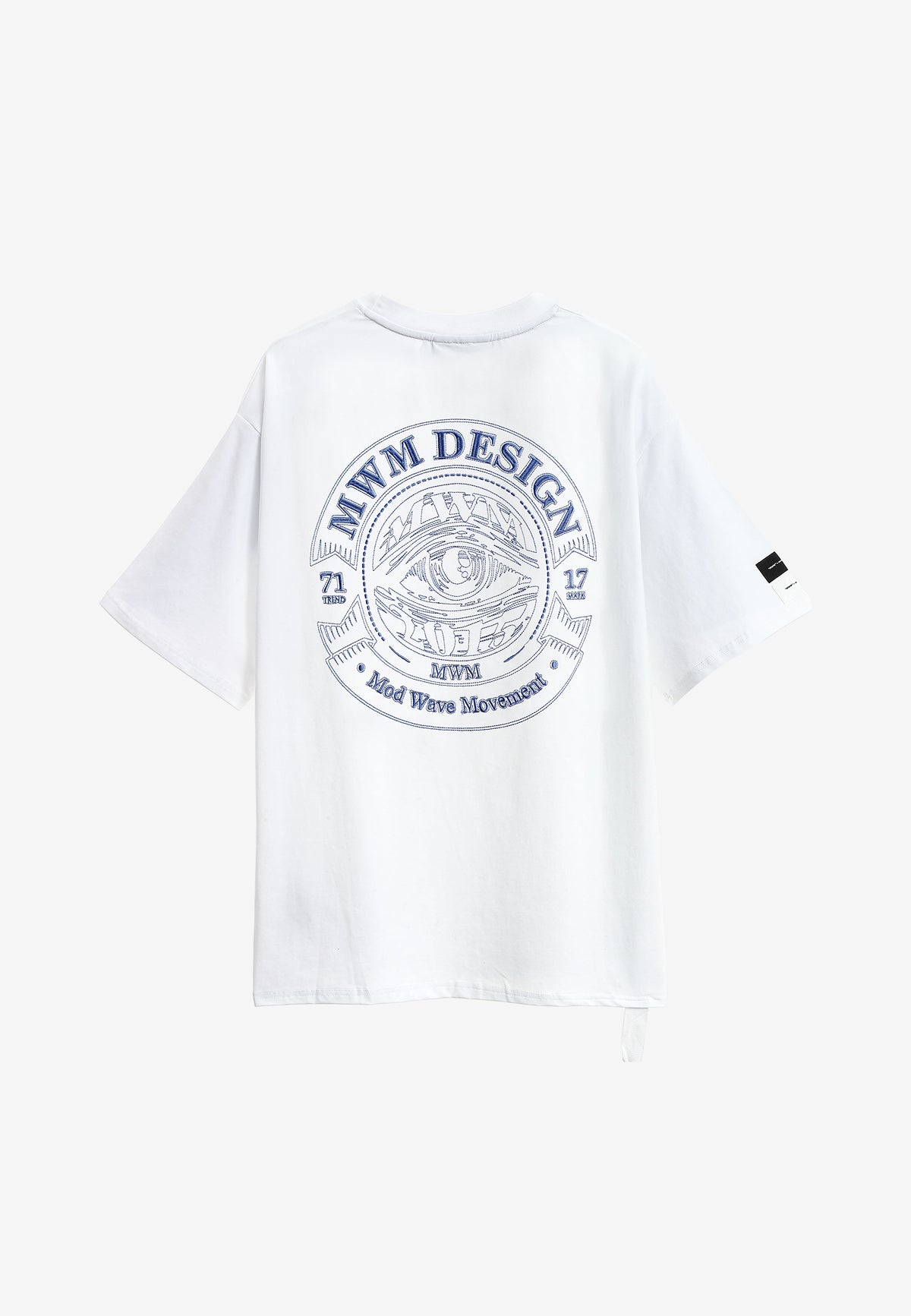 Camiseta de corte regular con motivo Eye MWM bordado en pecho y espalda | MWM [PS_COLORS:WHITE]