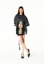 Camiseta Faces de algodón mercerizado con print de gran formato | MWM [PS_COLORS:GREY]