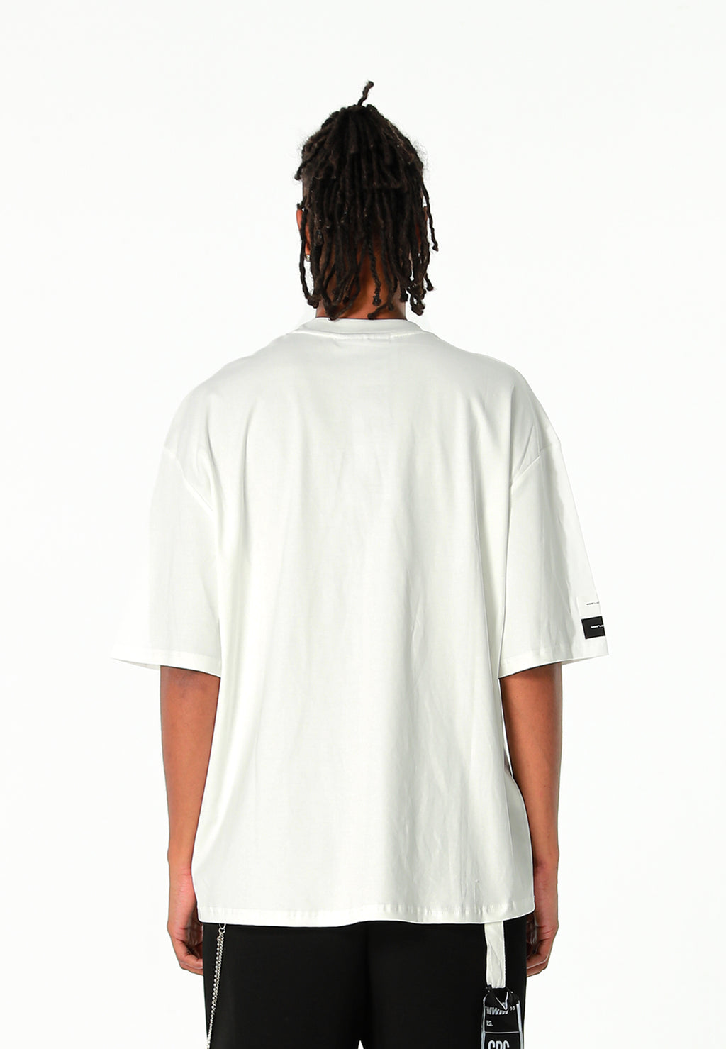 Camiseta Faces de algodón mercerizado con print de gran formato | MWM [PS_COLORS:WHITE]