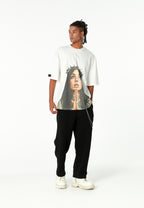 Camiseta Faces de algodón mercerizado con print de gran formato | MWM [PS_COLORS:WHITE]