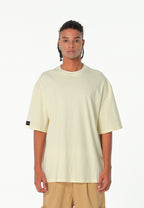 Camiseta Faces de algodón mercerizado con print de gran formato | MWM [PS_COLORS:ECRU]