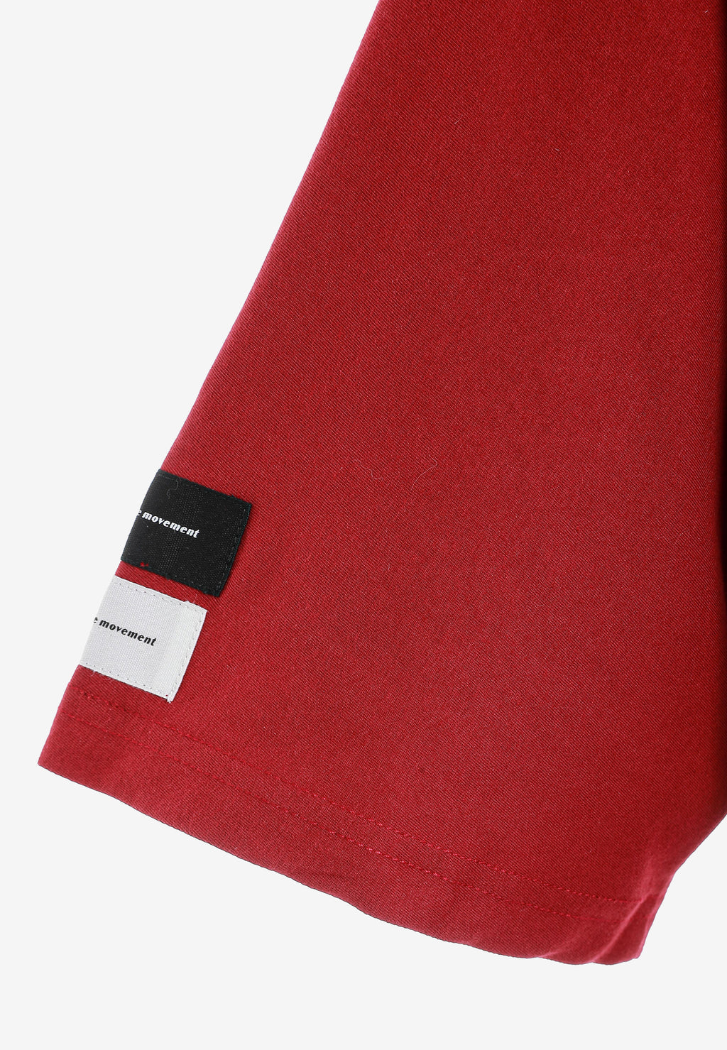 Camiseta oversize Iconic Logo con bordado Mod Wave Movement en hombros y espalda | MWM [PS_COLORS:BURGUNDY]