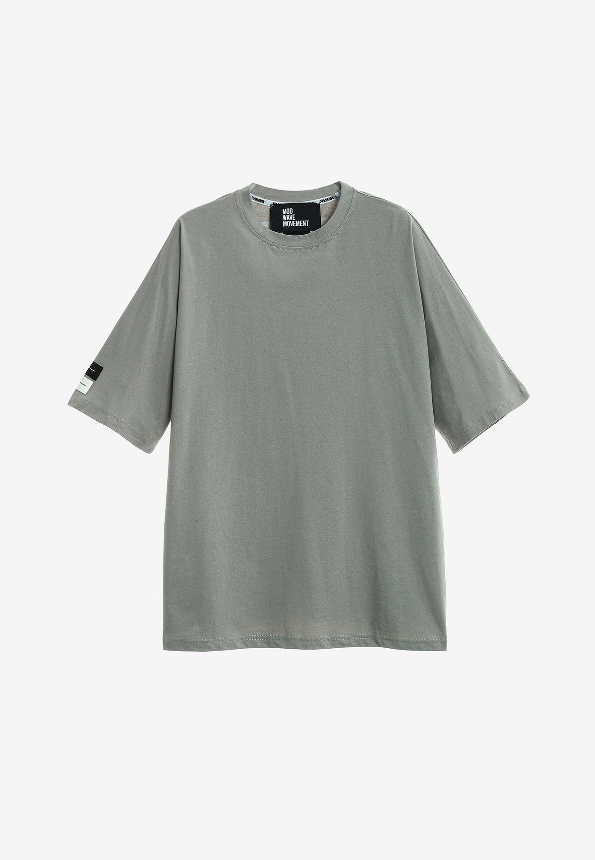 Camiseta oversize Iconic Logo con bordado Mod Wave Movement en hombros y espalda | MWM [PS_COLORS:GREY]