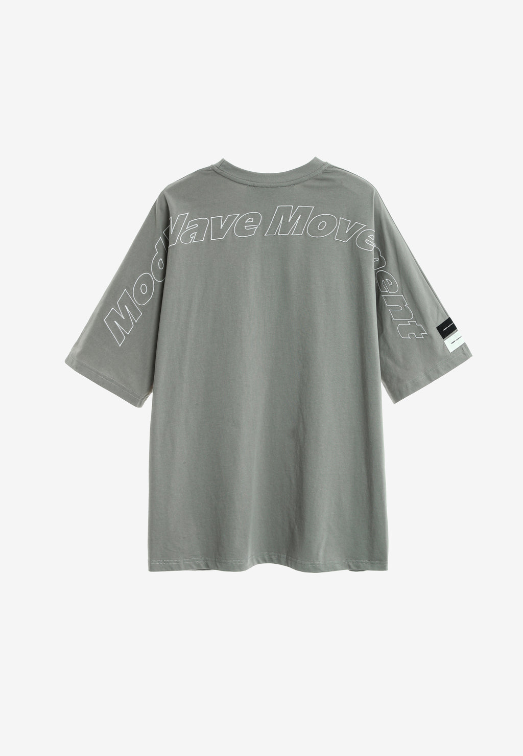 Camiseta oversize Iconic Logo con bordado Mod Wave Movement en hombros y espalda | MWM [PS_COLORS:GREY]