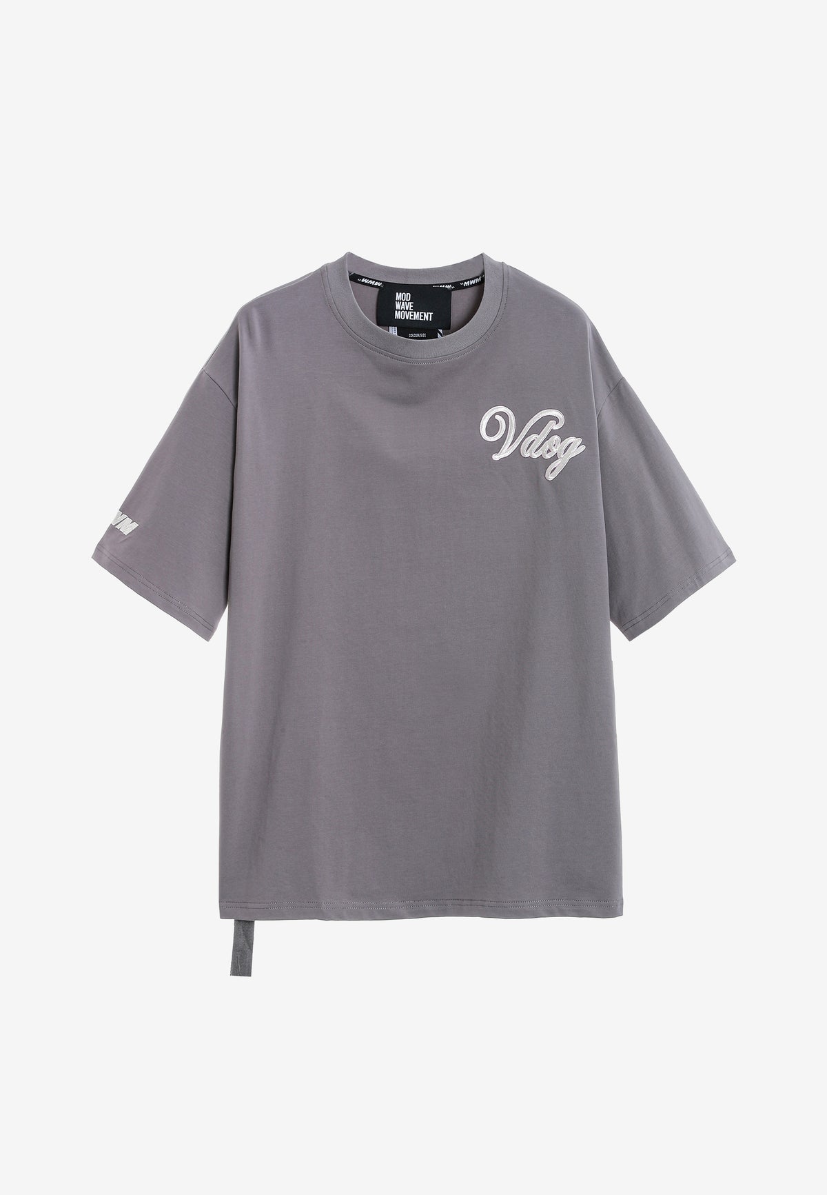 Camiseta Vanguard Dogs VDOG de corte regular con bulldog y aplicaciones efecto piel en la espalda | MWM [PS_COLORS:GREY]