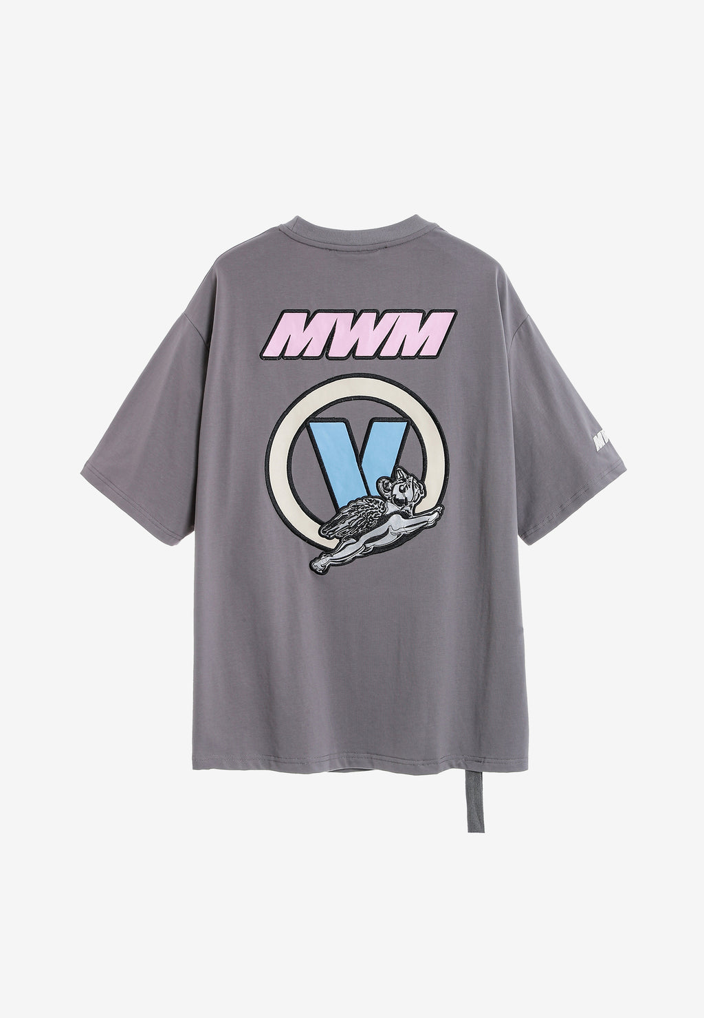 Camiseta Vanguard Dogs VDOG de corte regular con bulldog y aplicaciones efecto piel en la espalda | MWM [PS_COLORS:GREY]