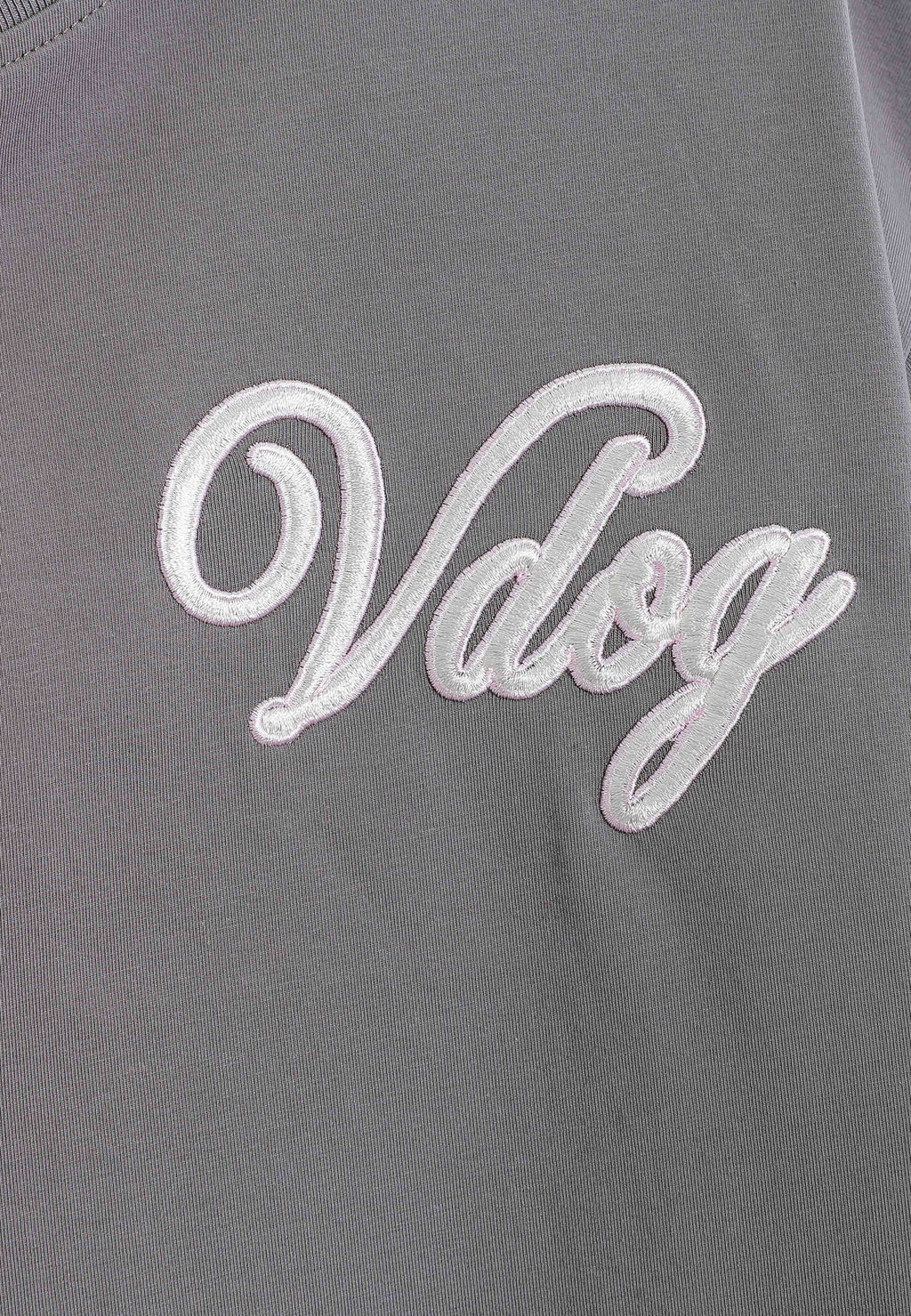 Camiseta Vanguard Dogs VDOG de corte regular con bulldog y aplicaciones efecto piel en la espalda | MWM [PS_COLORS:GREY]