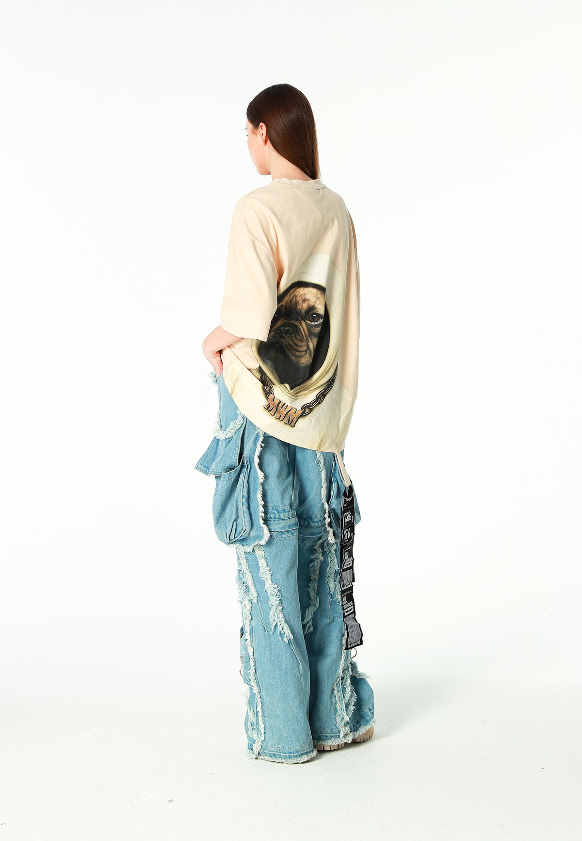 Camiseta oversize Vanguard Dogs Faces con print de bulldog en la espalda | MWM [PS_COLORS:UNASSIGNED]
