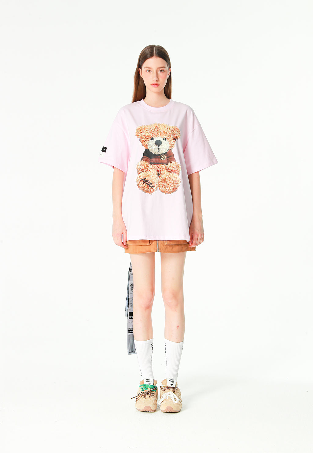 Camiseta TEDDY de corte regular con print Teddy en frontal y espalda | MWM [PS_COLORS:PINK]