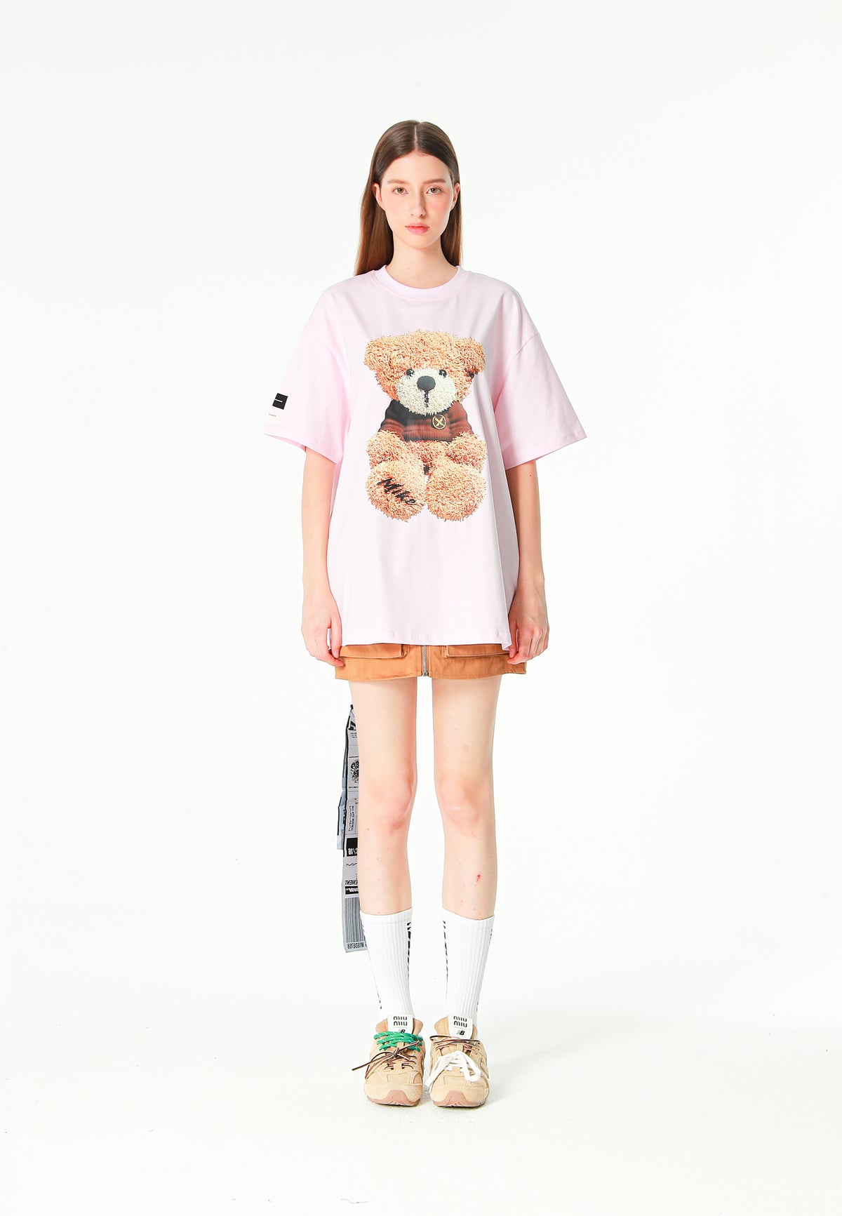 Camiseta TEDDY de corte regular con print Teddy en frontal y espalda | MWM [PS_COLORS:PINK]
