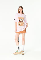 Camiseta TEDDY de corte regular con print Teddy en frontal y espalda | MWM [PS_COLORS:PINK]