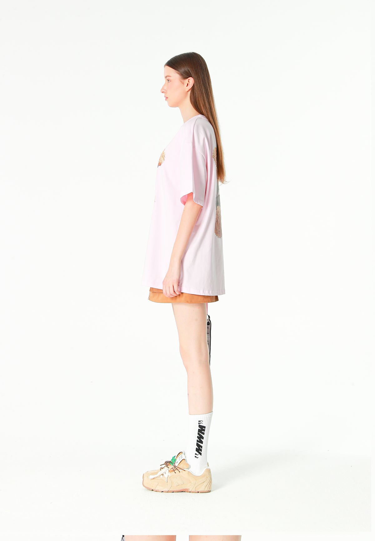 Camiseta TEDDY de corte regular con print Teddy en frontal y espalda | MWM [PS_COLORS:PINK]