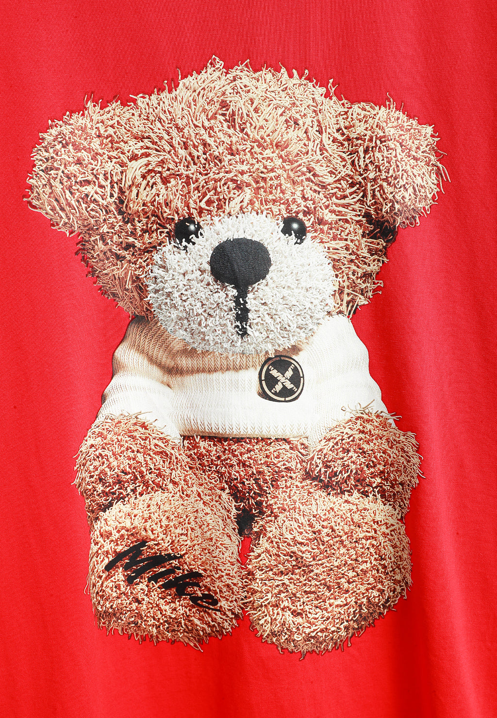 Camiseta TEDDY de corte regular con print Teddy en frontal y espalda | MWM [PS_COLORS:RED]