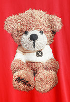 Camiseta TEDDY de corte regular con print Teddy en frontal y espalda | MWM [PS_COLORS:RED]