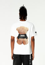 Camiseta TEDDY de corte regular con print Teddy en frontal y espalda | MWM [PS_COLORS:WHITE]