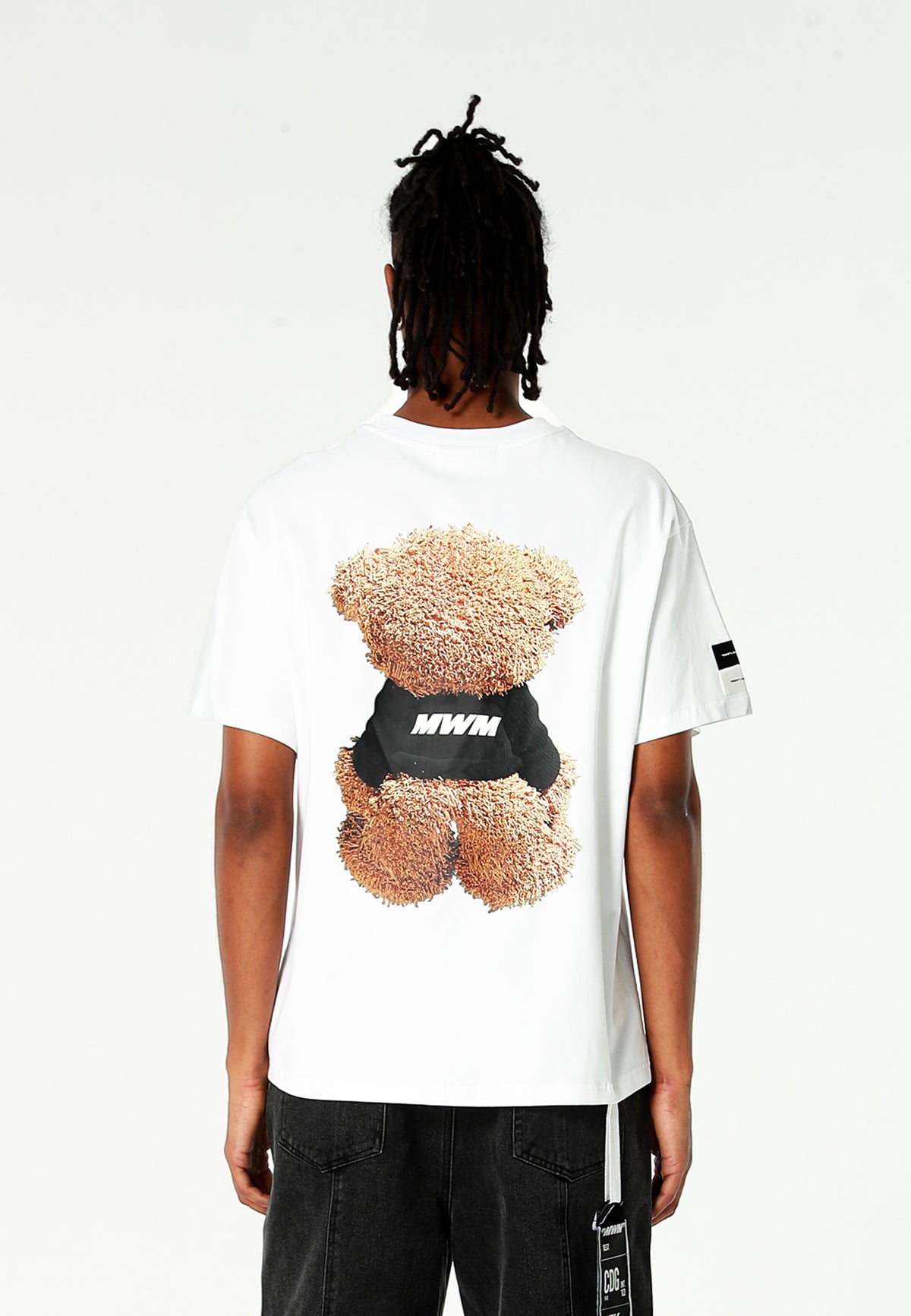 Camiseta TEDDY de corte regular con print Teddy en frontal y espalda | MWM [PS_COLORS:WHITE]