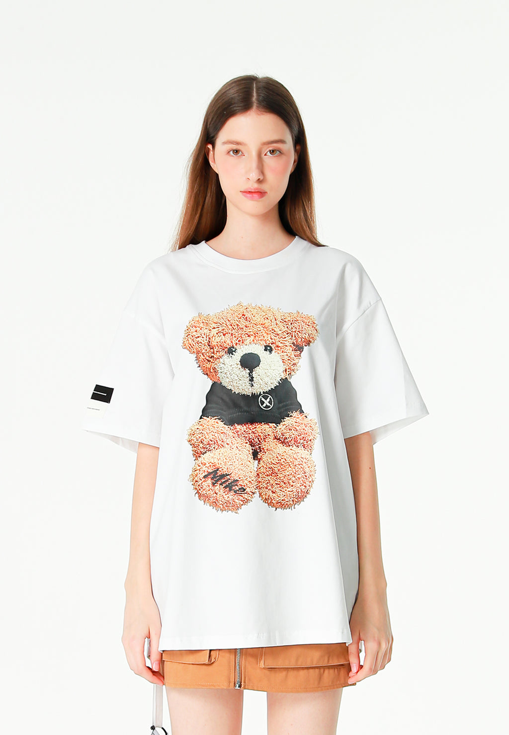 Camiseta TEDDY de corte regular con print Teddy en frontal y espalda | MWM [PS_COLORS:WHITE]