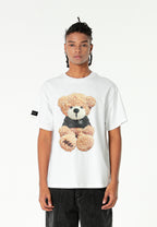 Camiseta TEDDY de corte regular con print Teddy en frontal y espalda | MWM [PS_COLORS:WHITE]