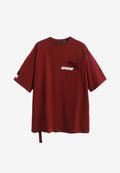 Camiseta TEDDY de corte regular con print patchwork 3D en la espalda | MWM [PS_COLORS:BURGUNDY]