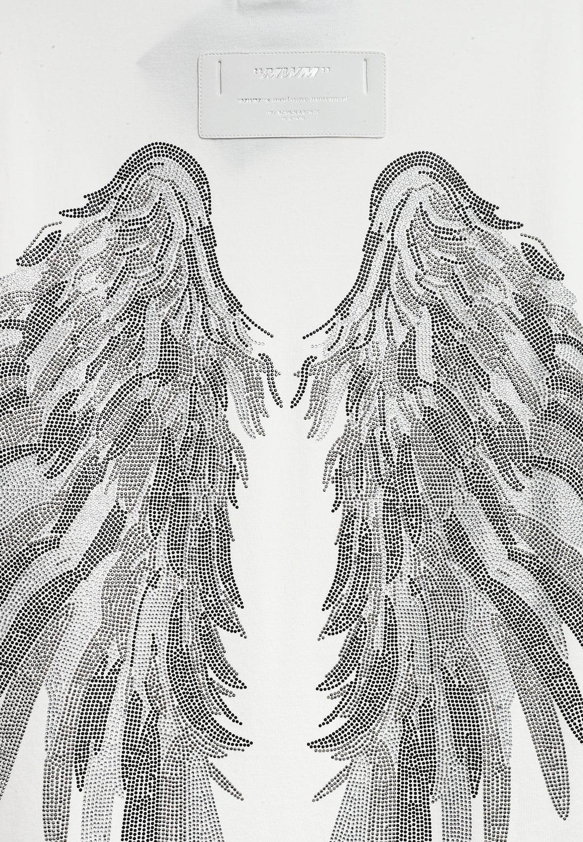 Camiseta Wings de corte relajado con alas de strass en la espalda | MWM [PS_COLORS:WHITE]