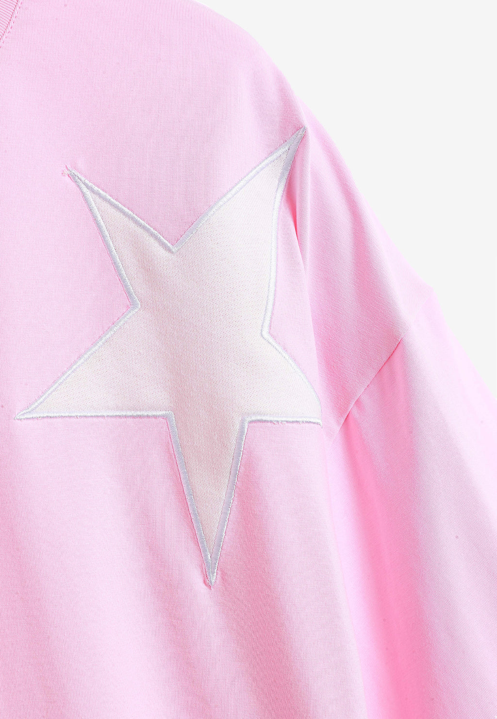 Camiseta Wings de corte relajado con estrellas frontales y doble parche de alas en la espalda | MWM [PS_COLORS:PINK]