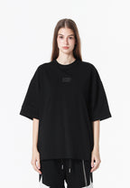 Camiseta Wings de corte relajado con alas de tachuelas en la espalda | MWM [PS_COLORS:BLACK]