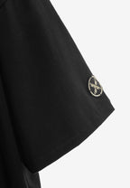 Camiseta Wings de corte relajado con alas de tachuelas en la espalda | MWM [PS_COLORS:BLACK]