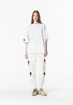 Camiseta Wings de corte relajado con alas de tachuelas en la espalda | MWM [PS_COLORS:WHITE]