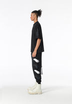 Camiseta Wings de corte relajado con parches Mini Wings en las mangas | MWM [PS_COLORS:BLACK]