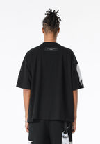 Camiseta Wings de corte relajado con parches Mini Wings en las mangas | MWM [PS_COLORS:BLACK]