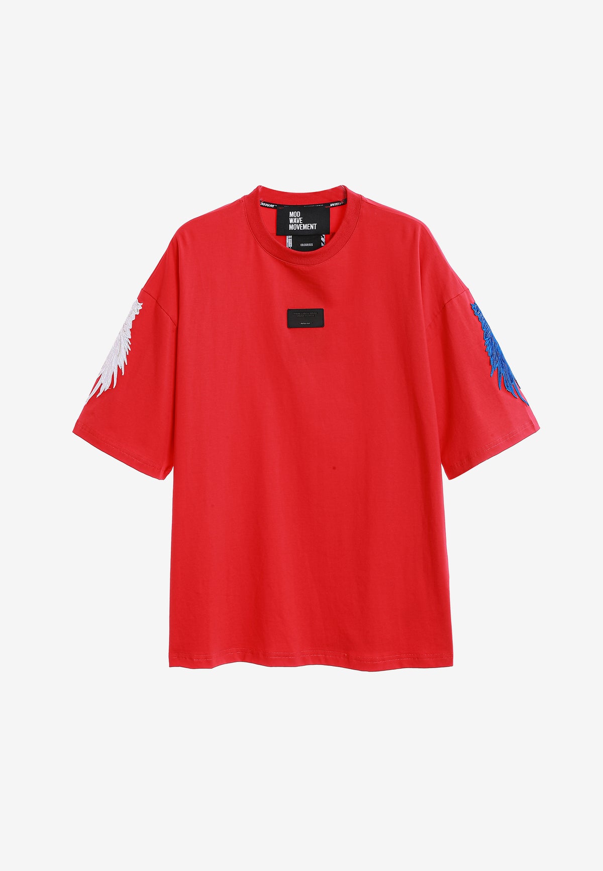 Camiseta Wings de corte relajado con parches Mini Wings en las mangas | MWM [PS_COLORS:RED]