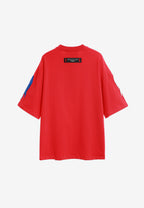 Camiseta Wings de corte relajado con parches Mini Wings en las mangas | MWM [PS_COLORS:RED]