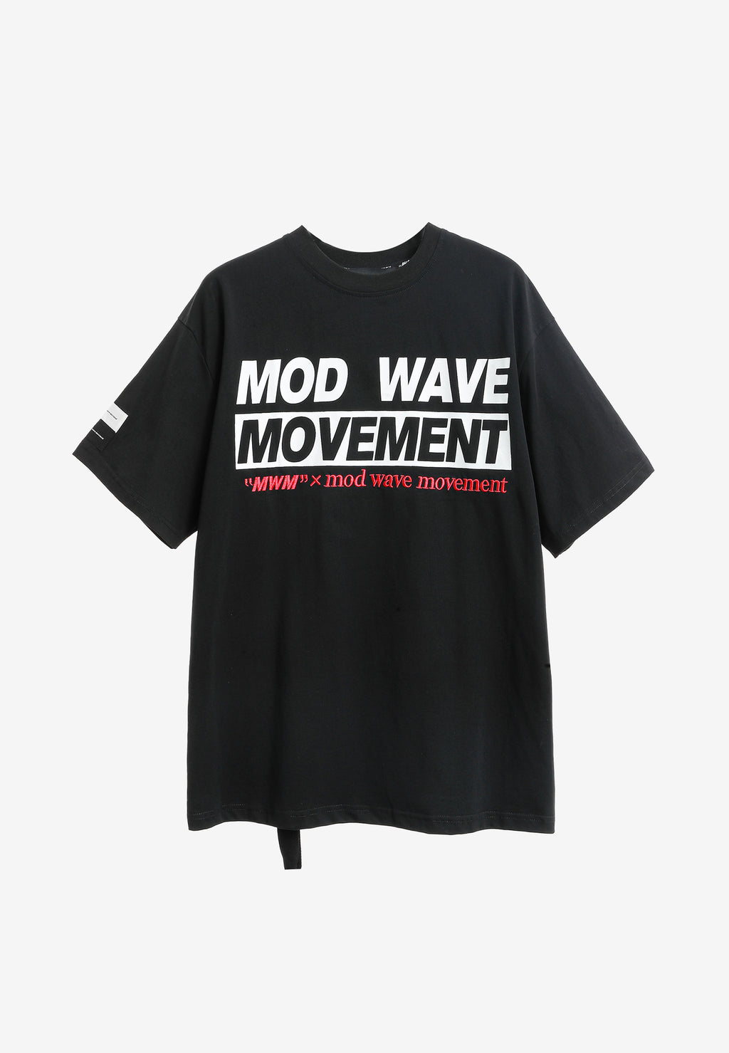 Camiseta TEDDY de corte regular con bordado frontal y print Streetwear Dog en la espalda | MWM [PS_COLORS:BLACK]