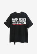 Camiseta TEDDY de corte regular con bordado frontal y print Streetwear Dog en la espalda | MWM [PS_COLORS:BLACK]