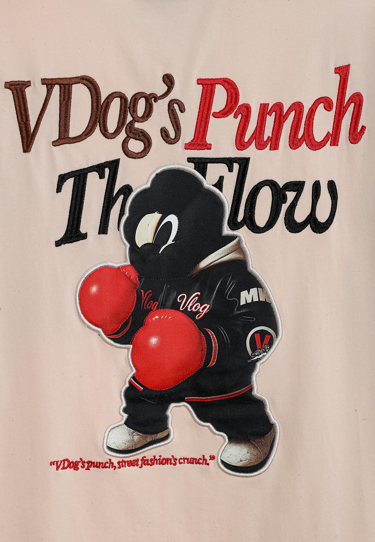Camiseta Vanguard Dogs Punch de corte regular con print 3D en la espalda | MWM [PS_COLORS:ECRU]