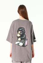 Camiseta Vanguard Dogs Thinker de corte relajado con print y frases bordadas | MWM [PS_COLORS:GREY]