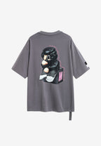 Camiseta Vanguard Dogs Thinker de corte relajado con print y frases bordadas | MWM [PS_COLORS:GREY]