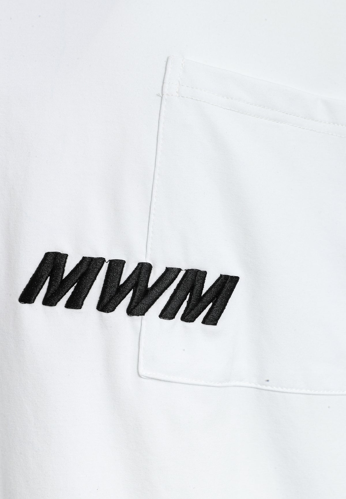 Camiseta de doble capa con manga larga de camisa y bolsillo frontal | MWM [PS_COLORS:WHITE]