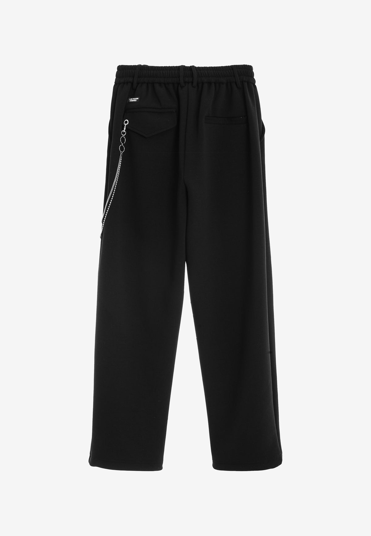 Pantalón Básico con pinzas, bajos ajustables y cadena lateral | MWM [PS_COLORS:BLACK]