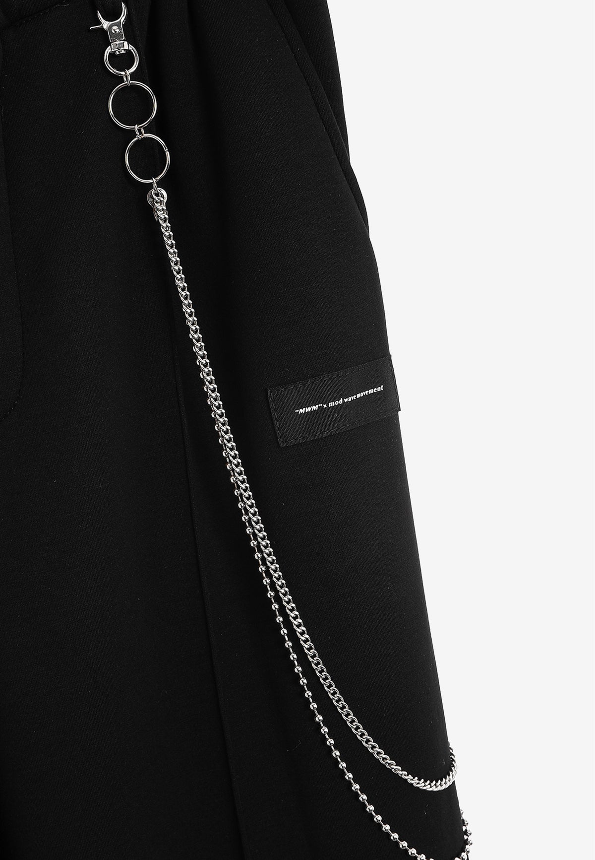Pantalón Básico con pinzas, bajos ajustables y cadena lateral | MWM [PS_COLORS:BLACK]