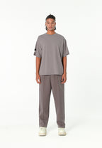 Pantalón Básico con pinzas, bajos ajustables y cadena lateral | MWM [PS_COLORS:GREY]