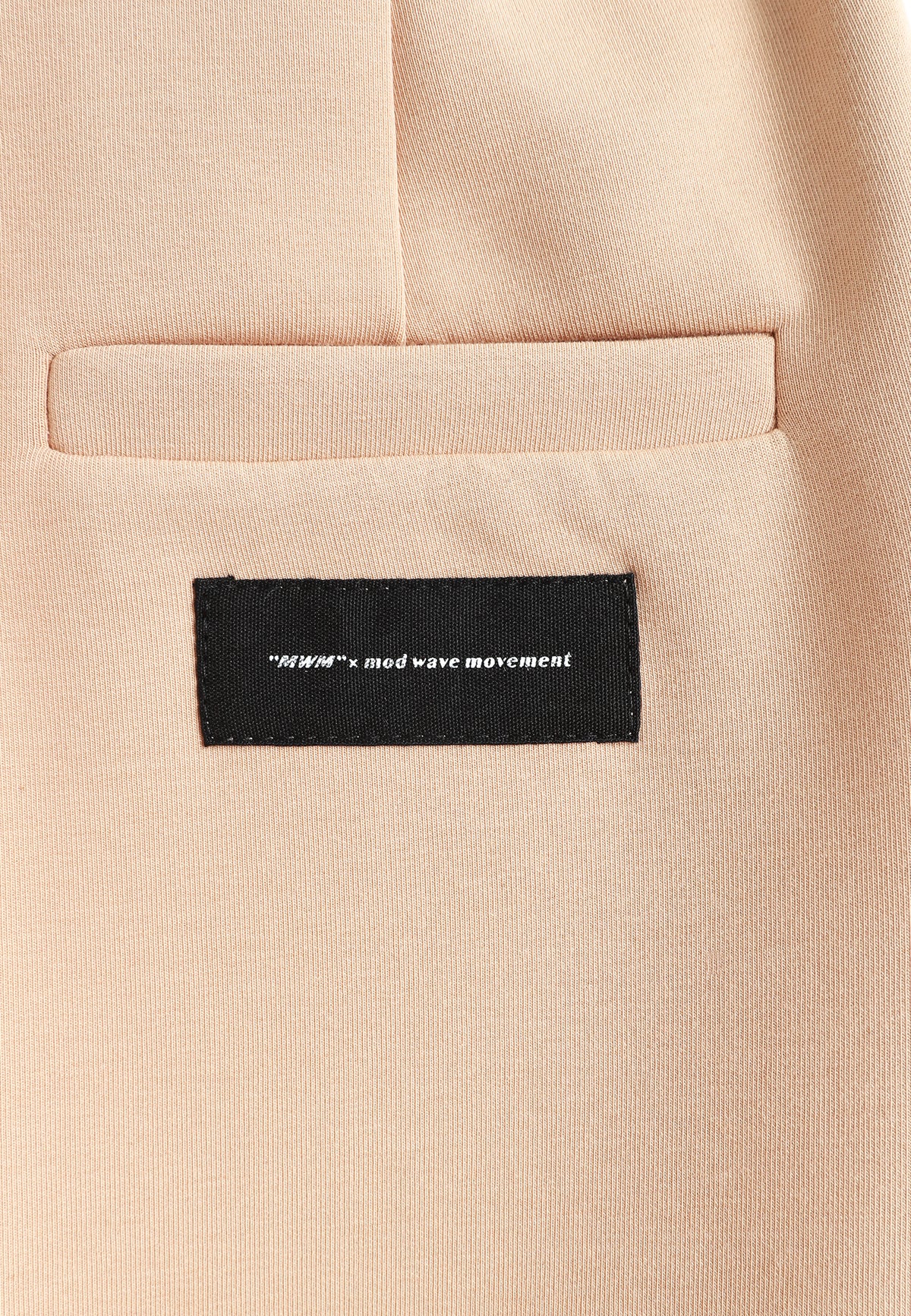 Pantalón palazzo de mujer de pierna ancha con efecto faja y tachuelas laterales | MWM [PS_COLORS:BEIGE]