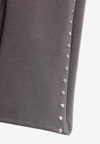 Pantalón palazzo de mujer de pierna ancha con efecto faja y tachuelas laterales | MWM [PS_COLORS:GREY]