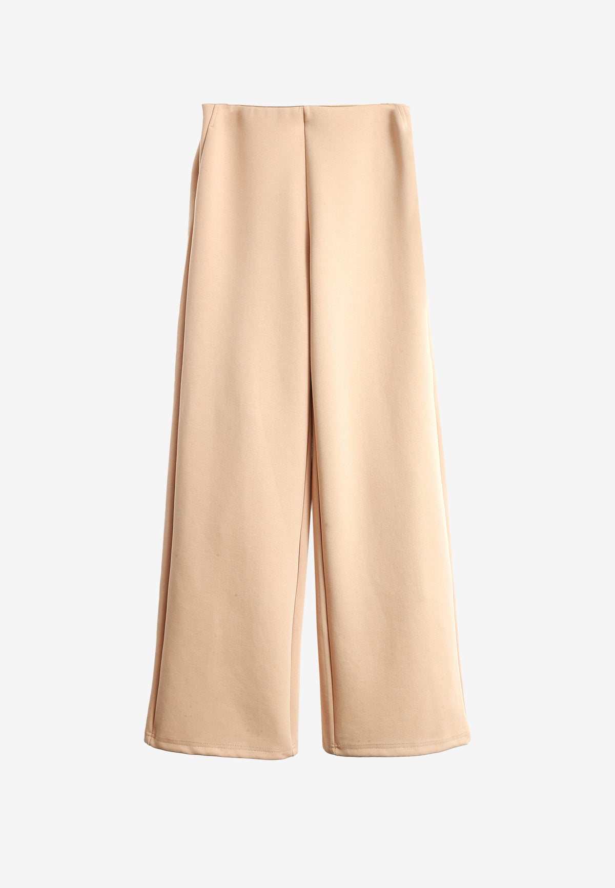 Pantalón palazzo de mujer de pierna ancha con efecto faja | MWM [PS_COLORS:BEIGE]