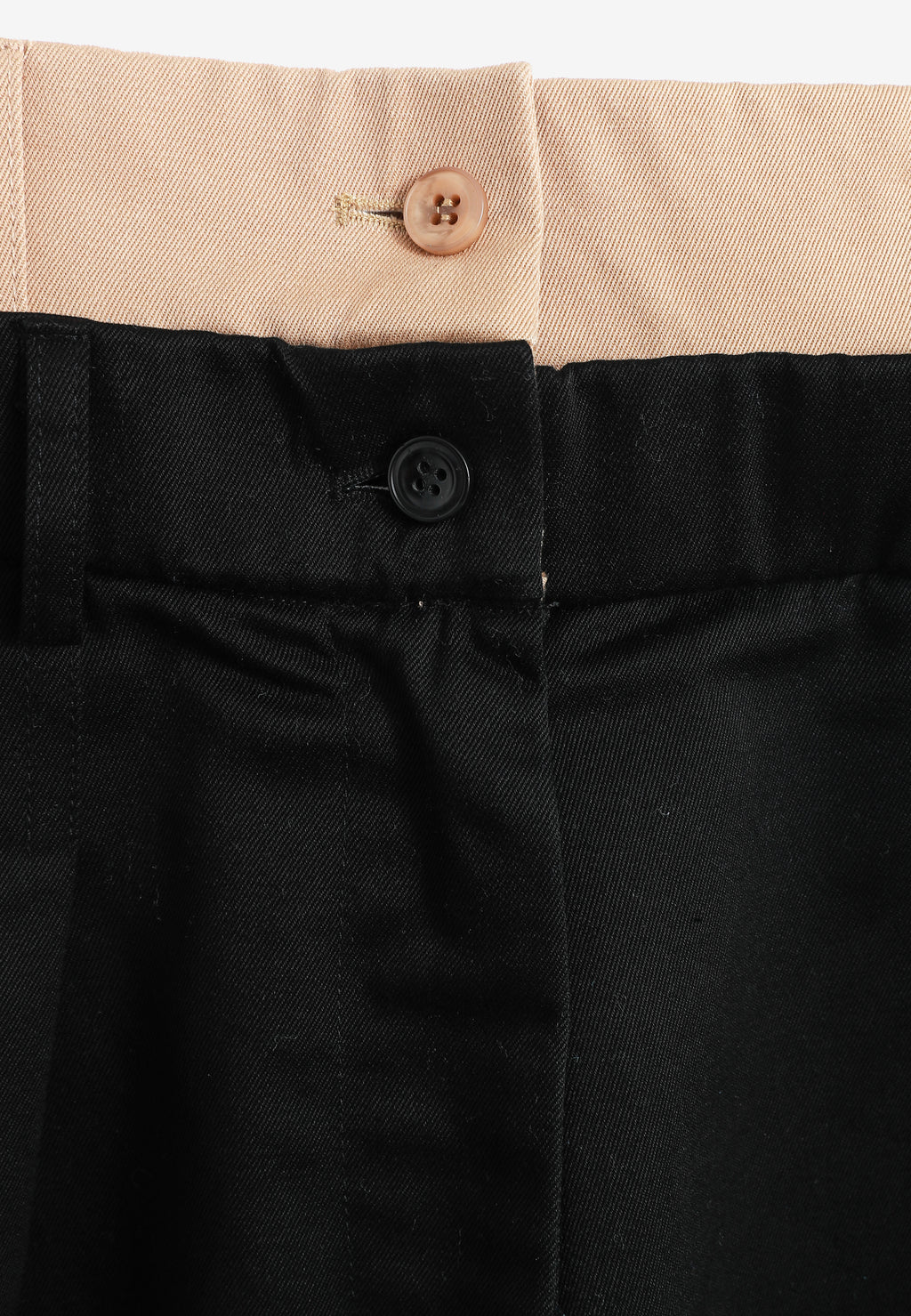 Pantalón cargo de corte relajado con doble cintura y bolsillos laterales | MWM [PS_COLORS:BLACK]