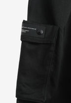 Pantalón cargo de corte relajado con doble cintura y bolsillos laterales | MWM [PS_COLORS:BLACK]